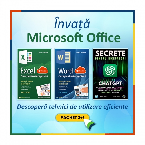 Microsoft Word, Excel si ChatGPT (ebooks) - pachet promotional